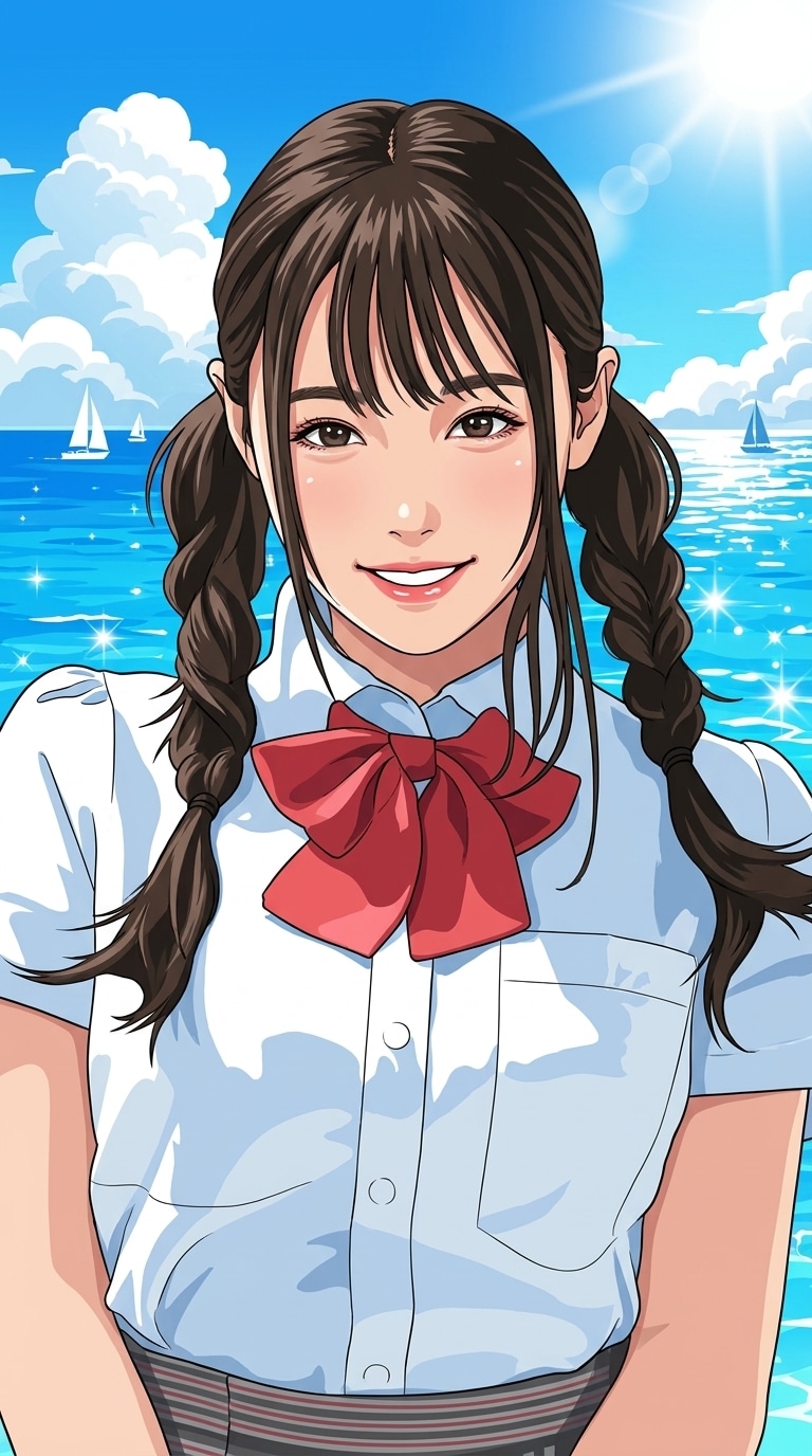 海辺の朝焼けプロンプト