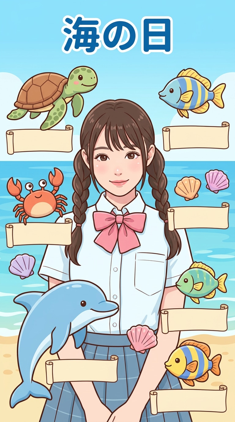 商用・安全な海の日AI画像