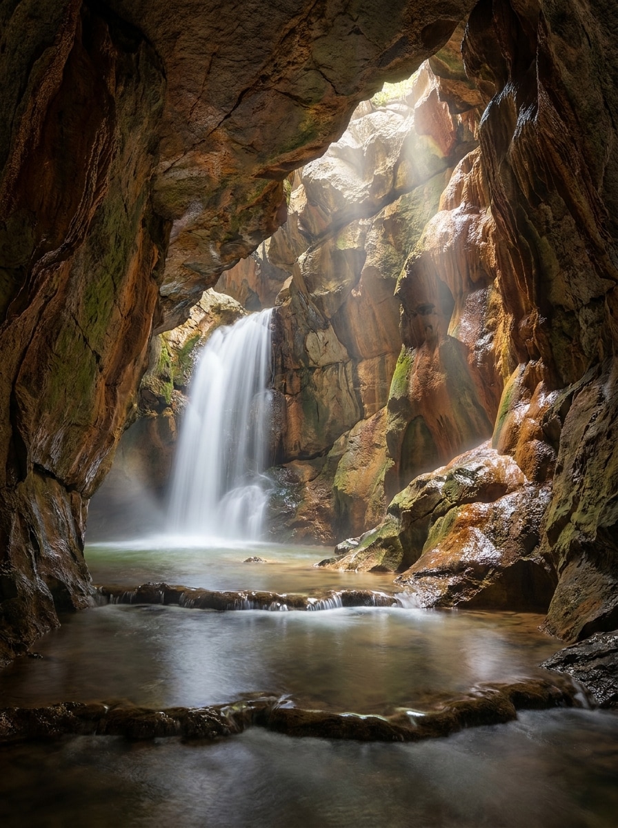 Underground Waterfall Cave