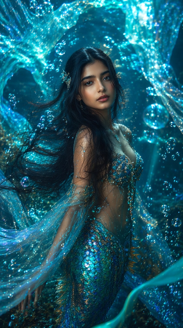 Mermaid Fantasy Underwater AI Prompt