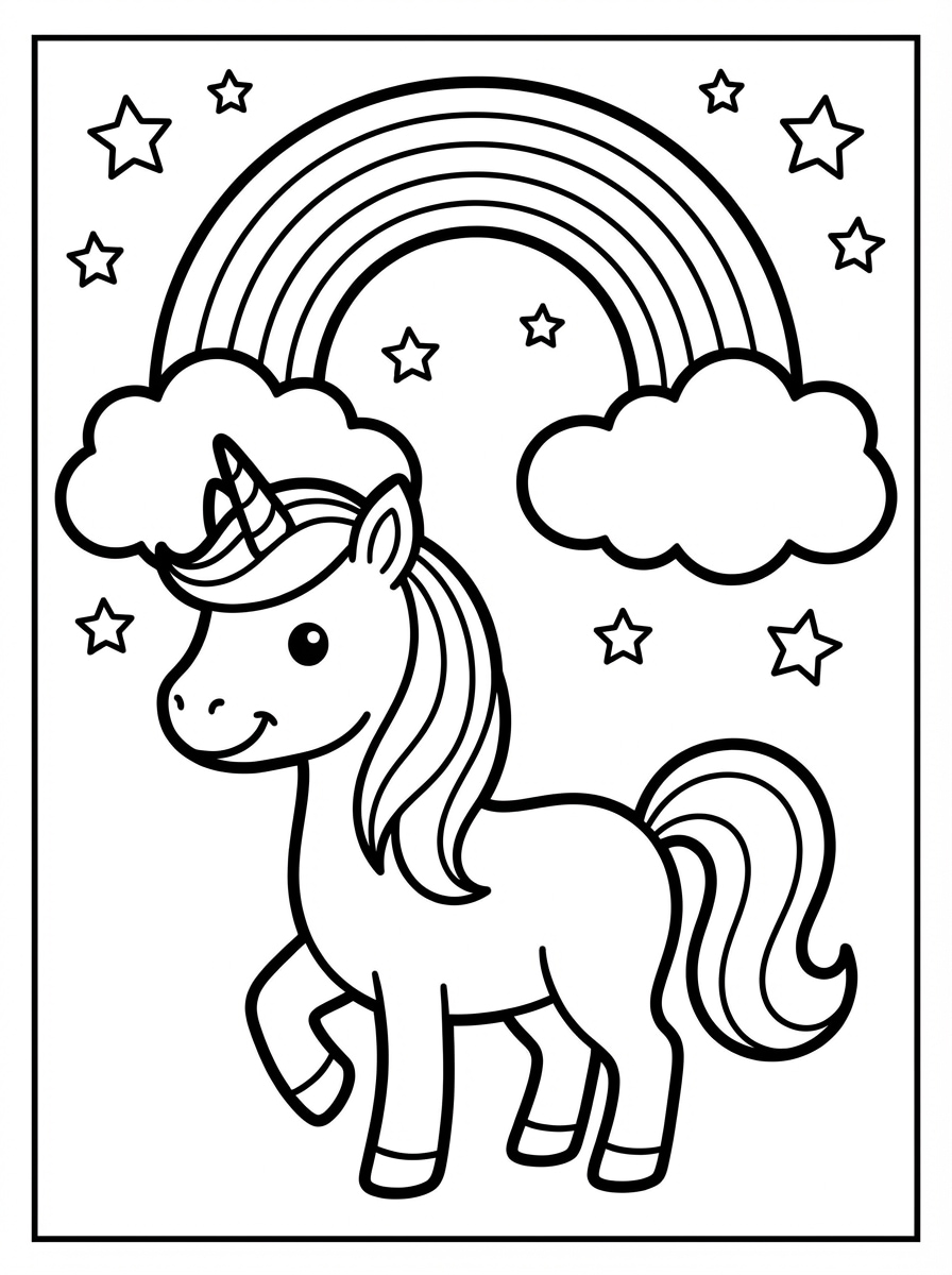 Unicorn Rainbow Scene