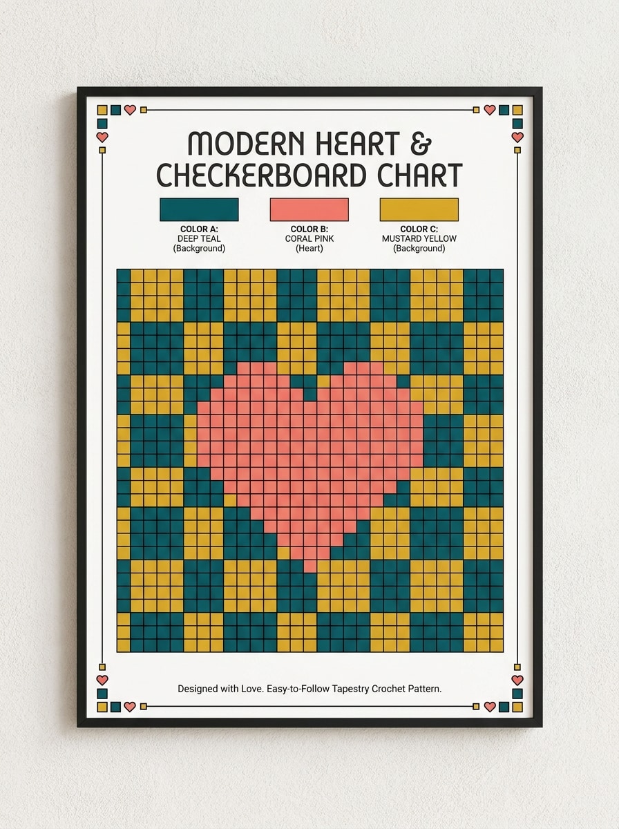 Valentine Heart Checkerboard