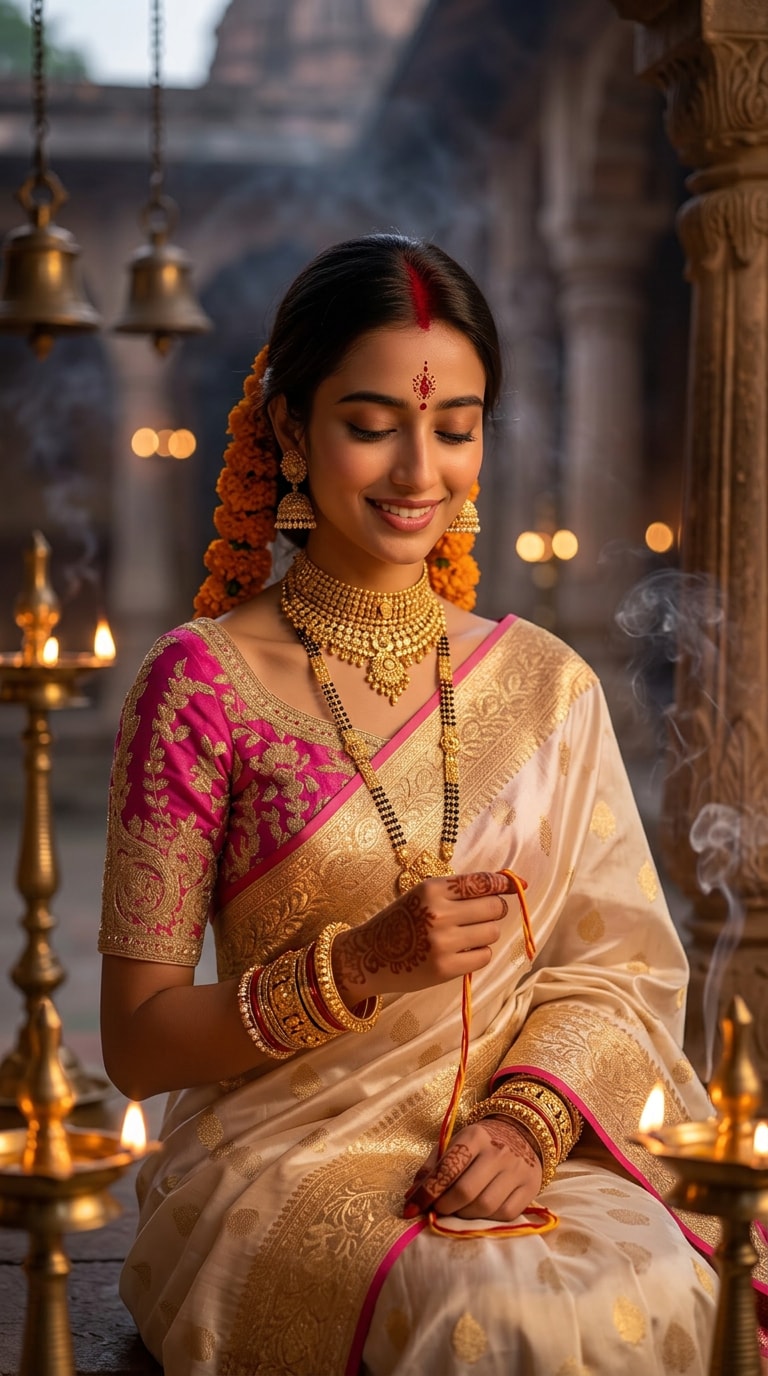Traditional Saree Vat Savitri AI Portrait