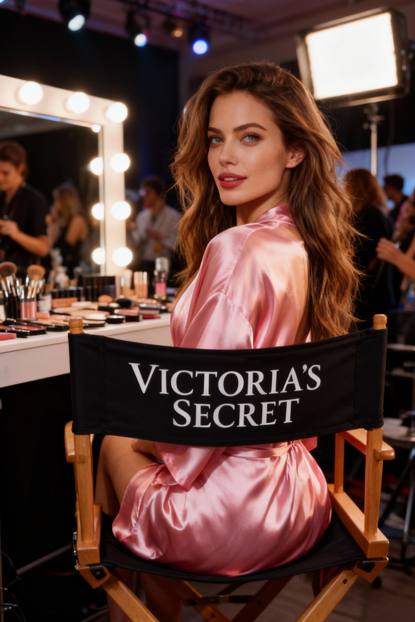 Backstage Pink Robe Moment