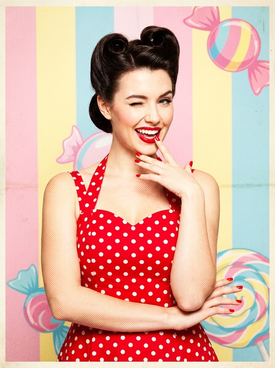 Victory rolls and polka dots