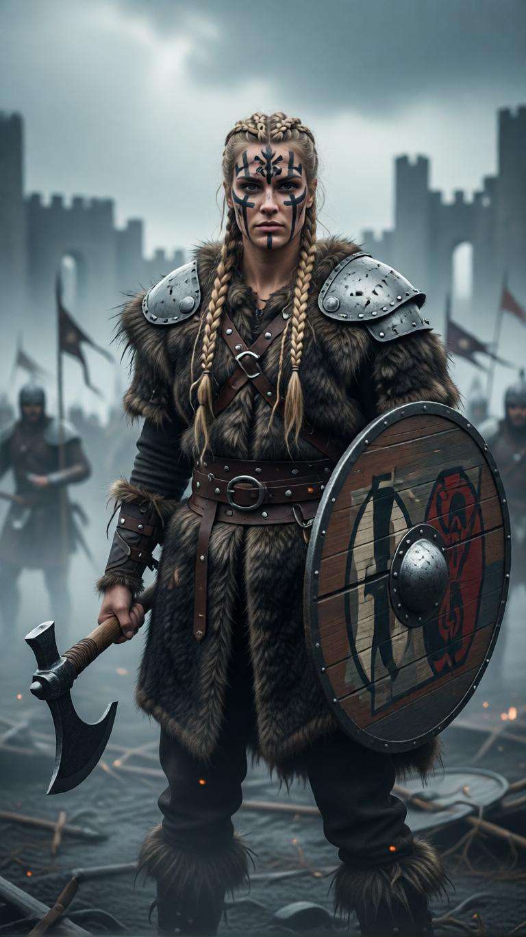 AI Viking warrior transformation result