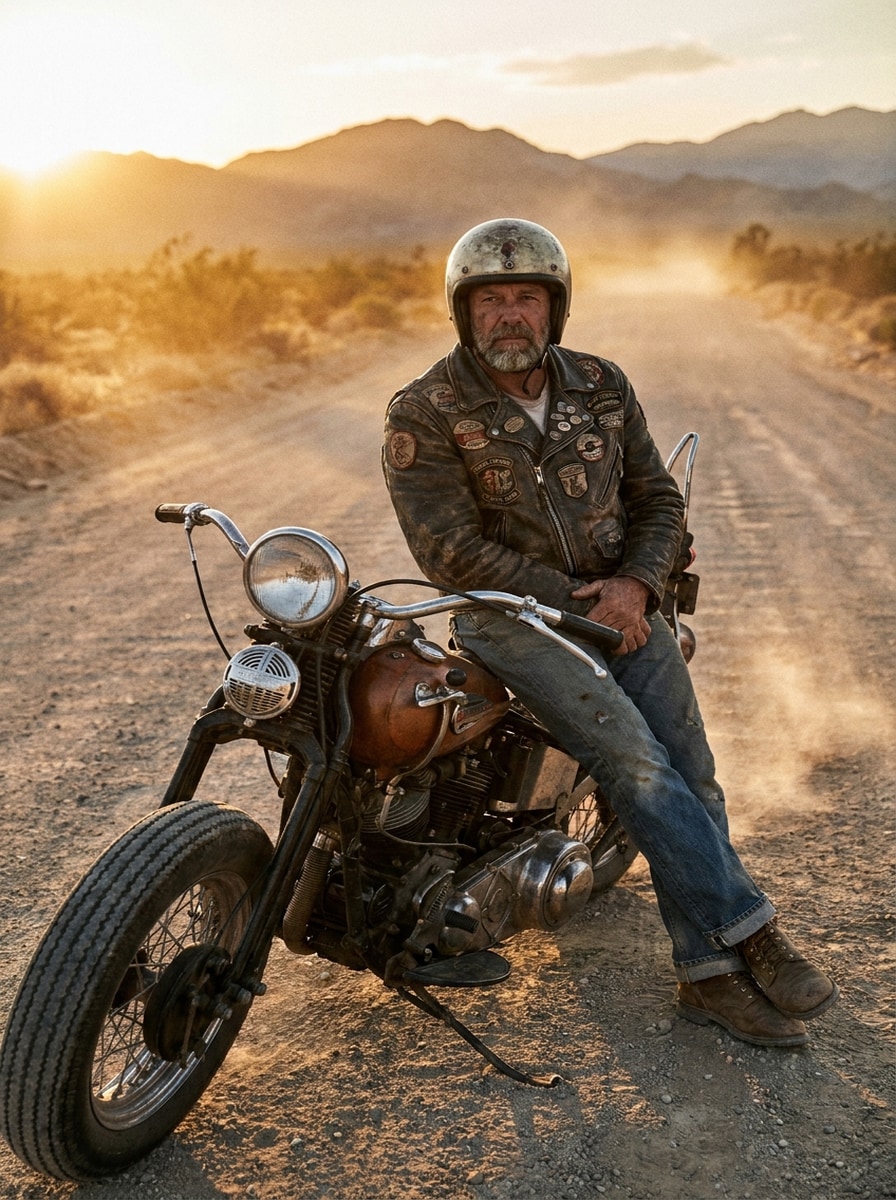 Vintage Americana Biker