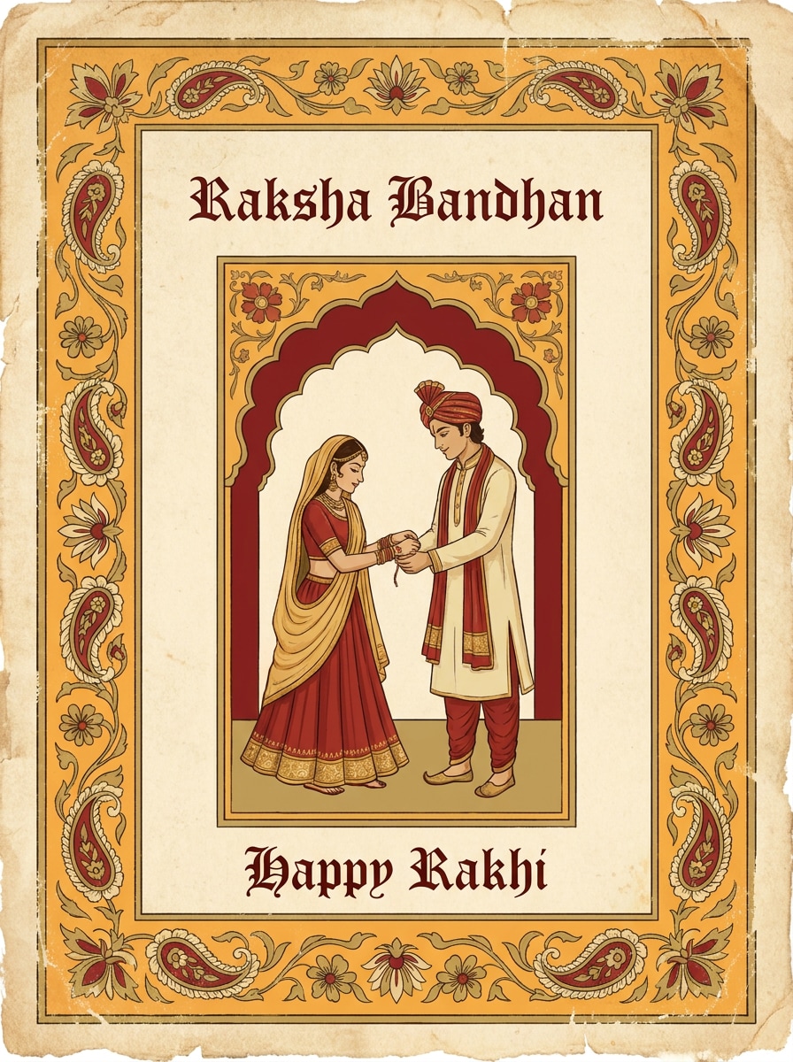 Vintage Indian Greeting Card