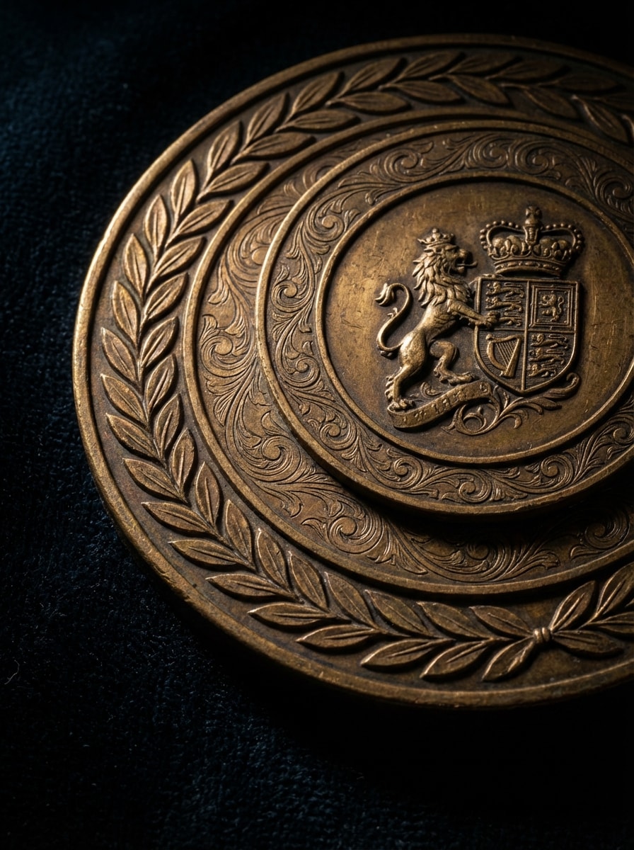 Vintage Laurel Crest Medal