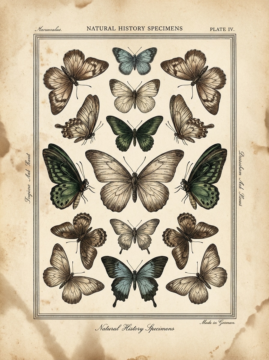 Vintage Natural History Butterfly