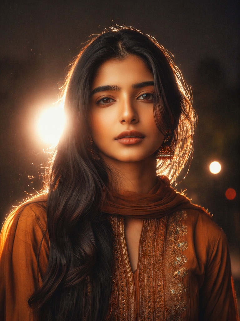 White Rim Glow Portrait viral lofi dusk prompt