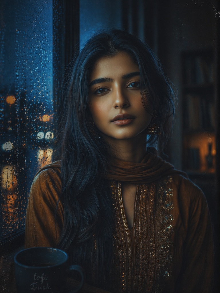 Moody Window Light Dusk viral lofi dusk prompt