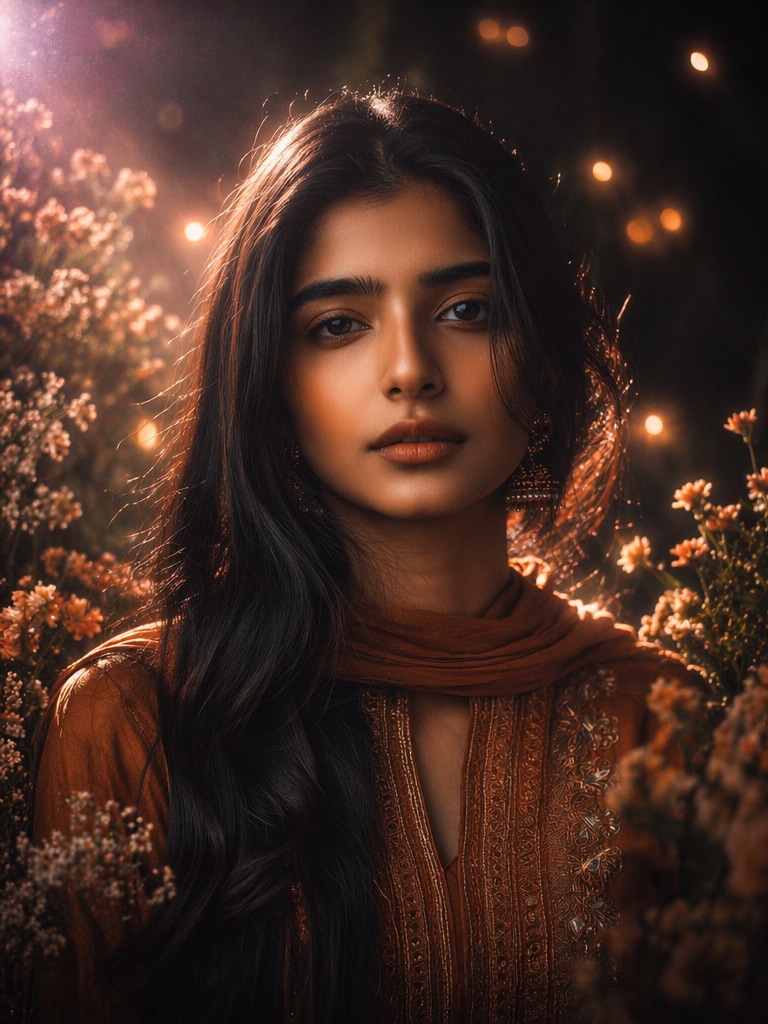 Floral Fairy Light Dusk viral lofi dusk prompt