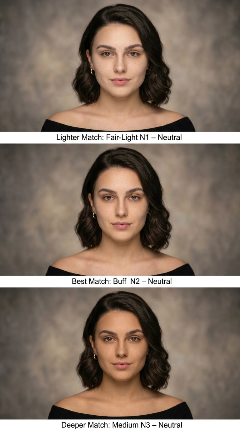 Virtual foundation try on for woman