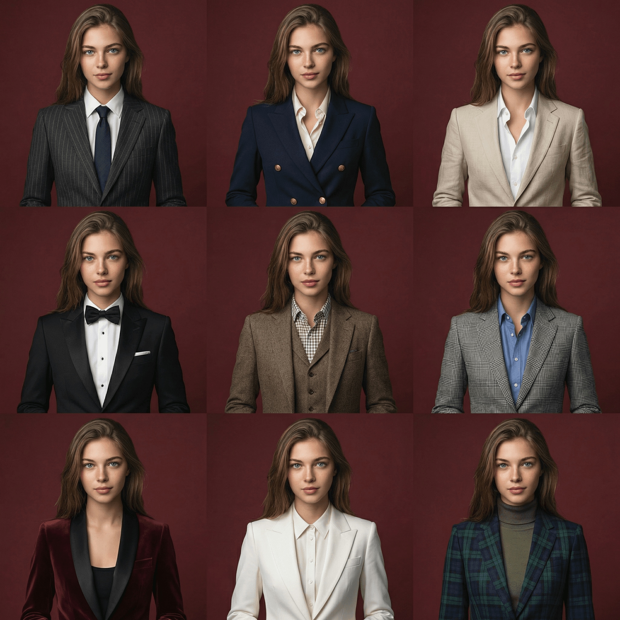 Virtual suit try on for woman