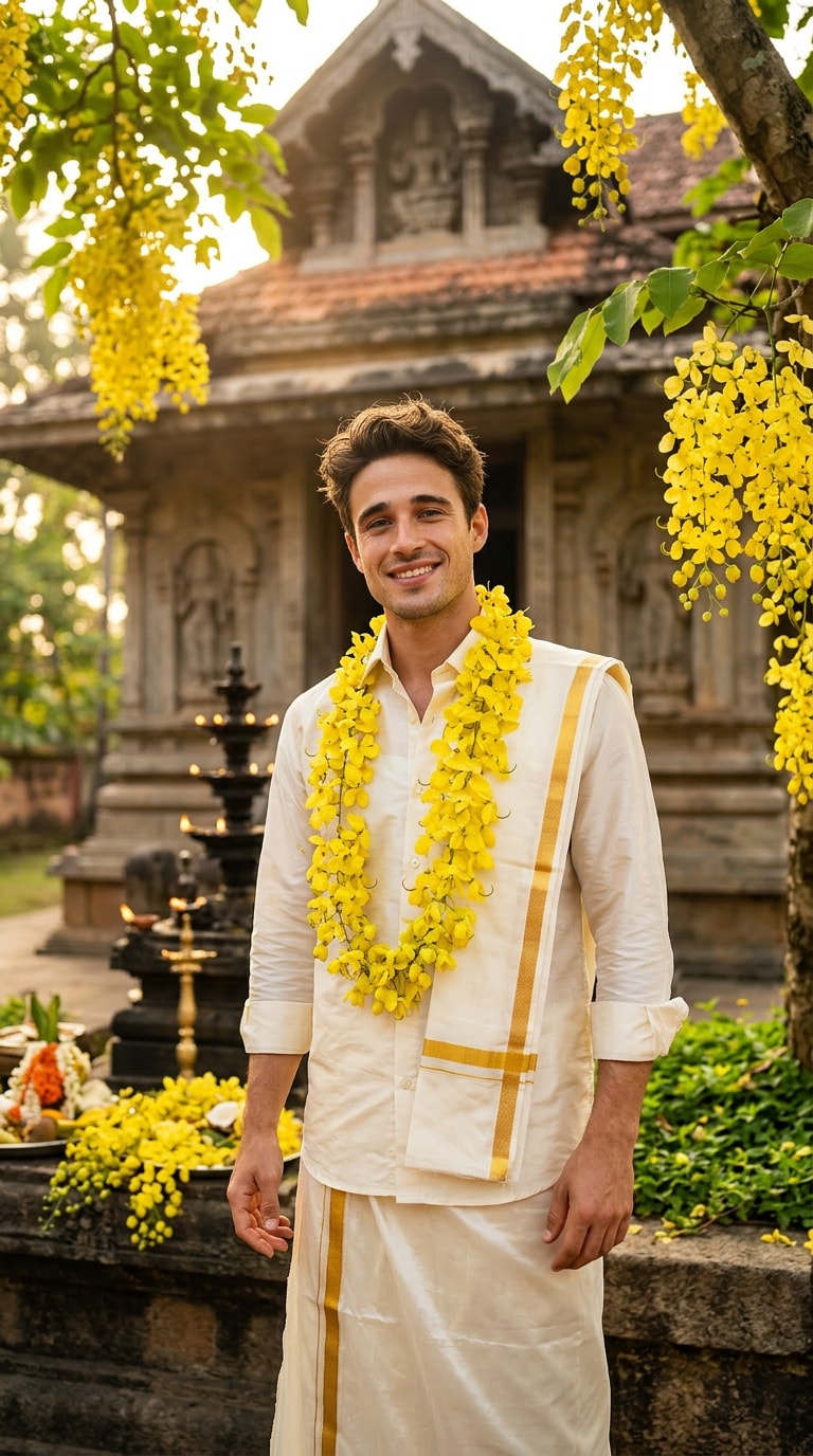 Vishu Prompt for Boy Cultural Scene Style