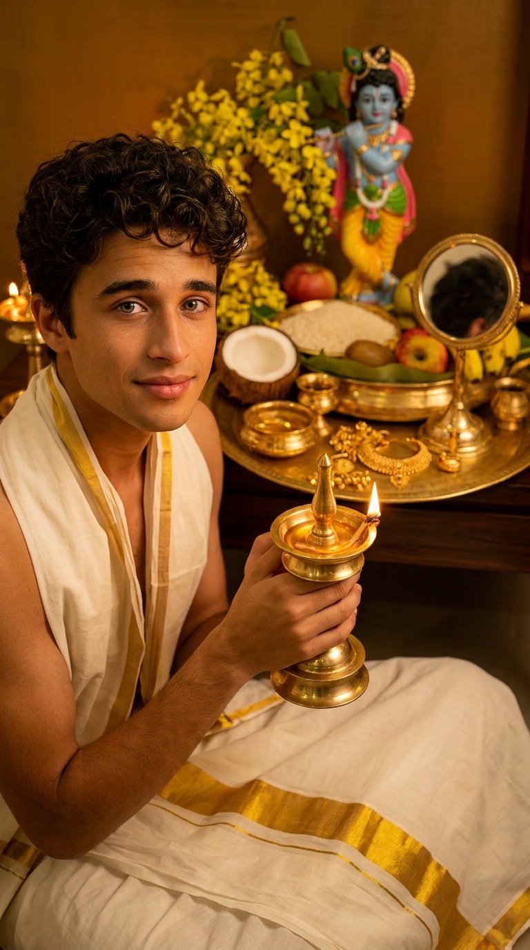 Vishu Prompt for Boy Lamp Lighting Style