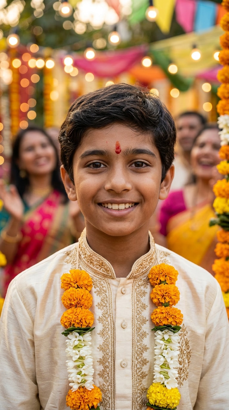 Vishu Prompt for Boy Festive Close-up Style