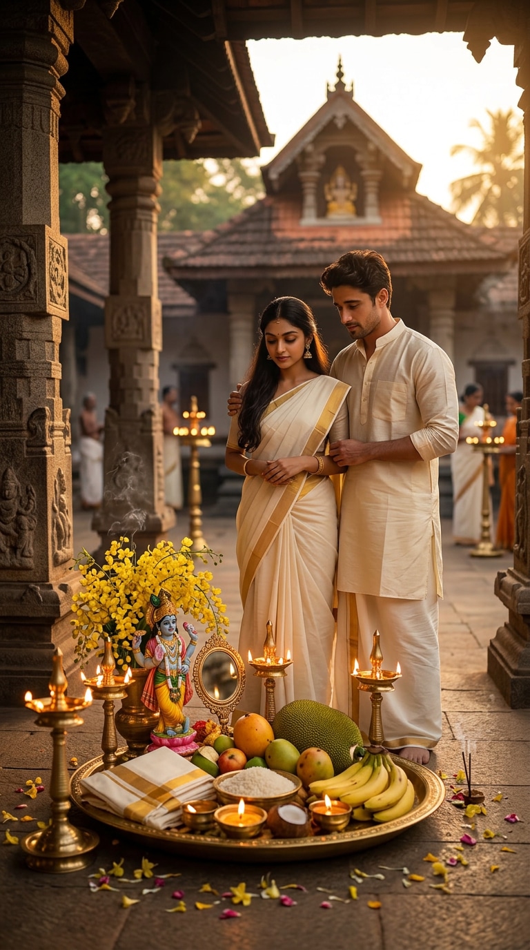 Vishu Prompt for Couple Cultural Setup Style