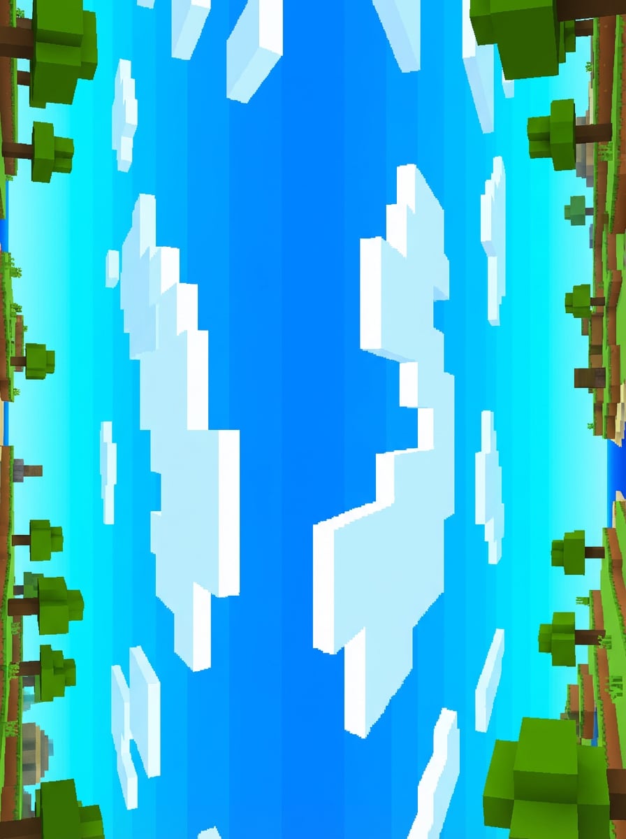 Voxel Sky with Pixel Clouds