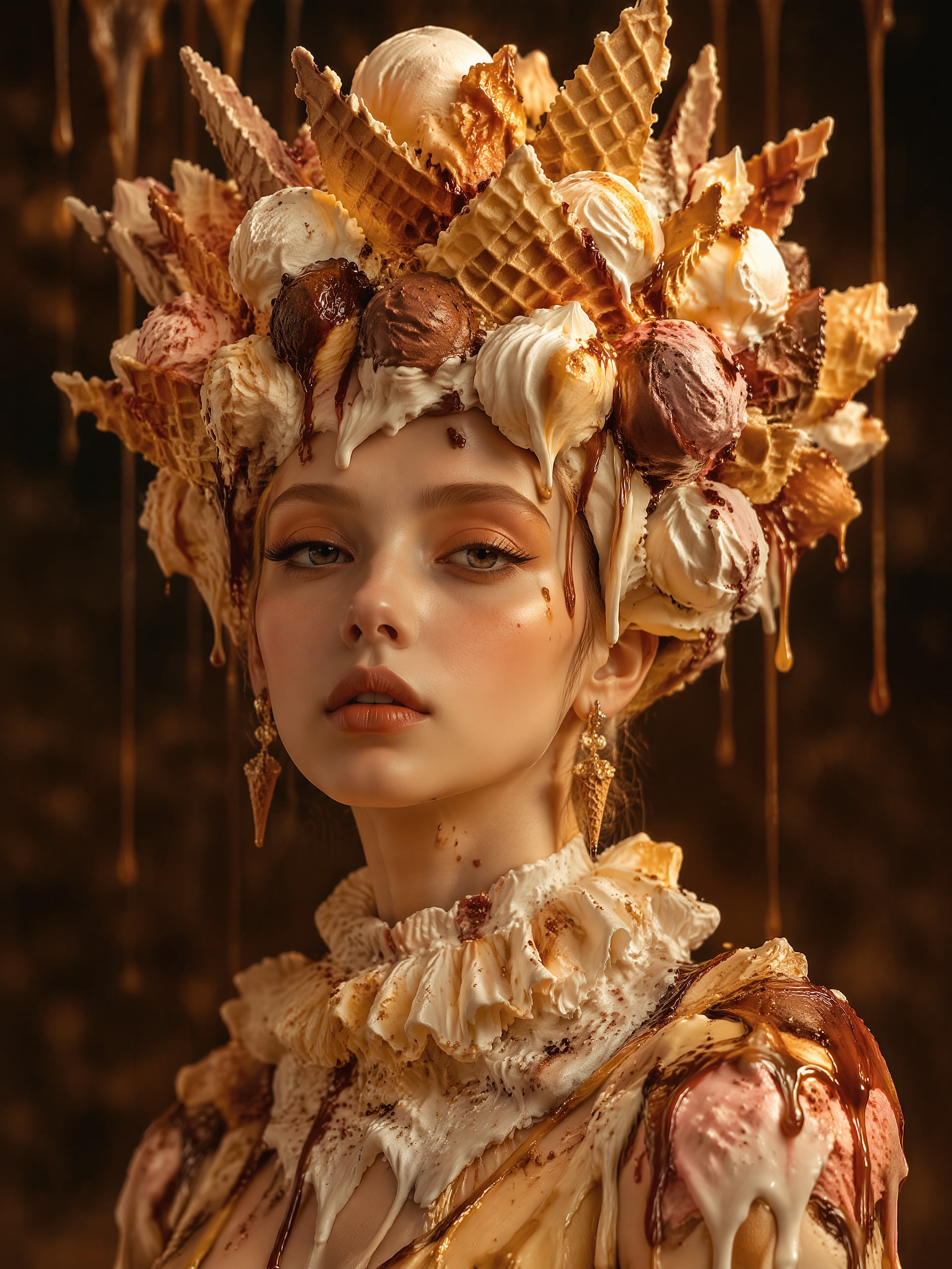 Waffle Cone Crown Portrait