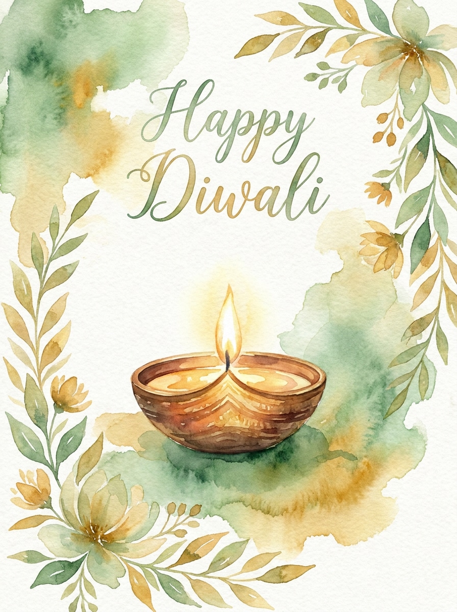 Watercolor Festive Nature Poster