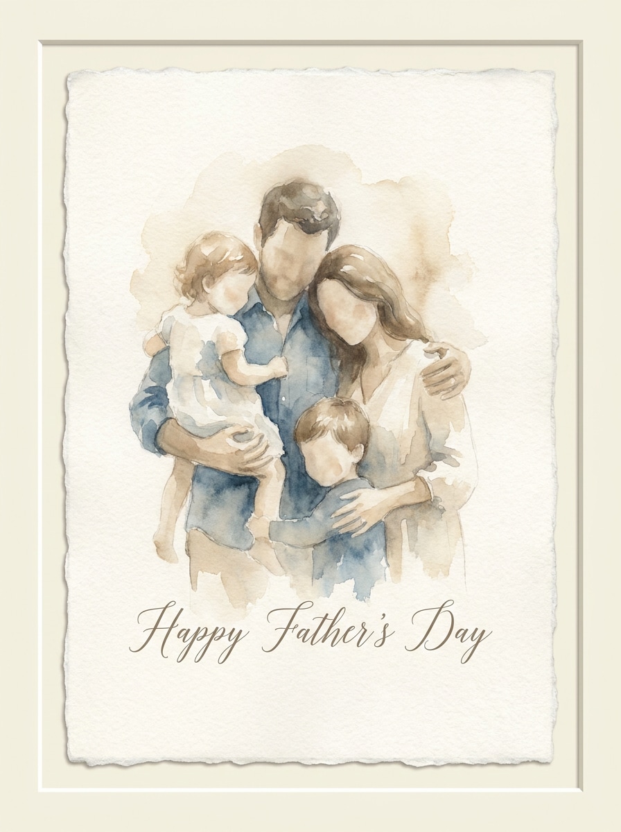 Watercolor Family Illustration