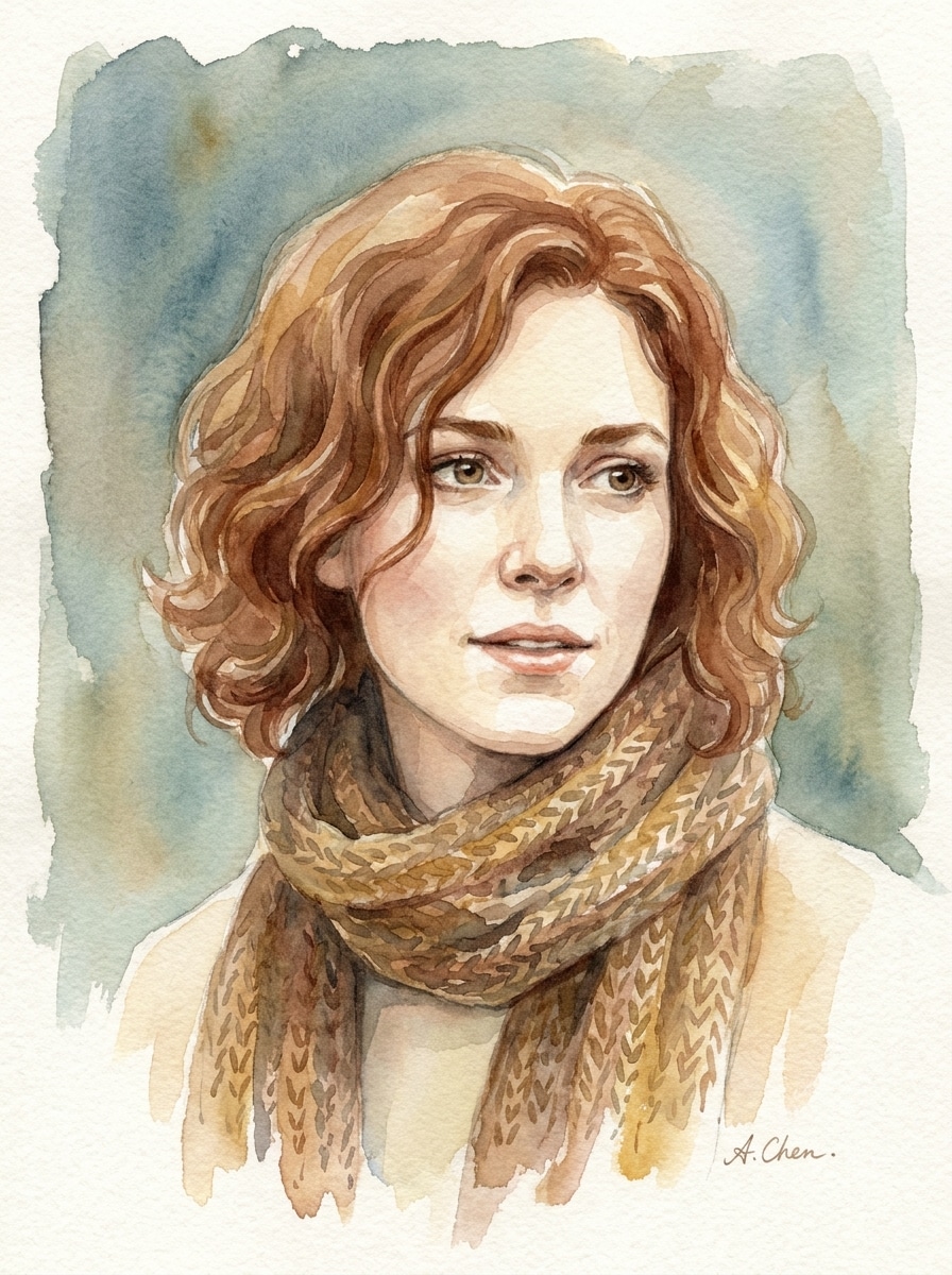 Watercolor Human Portrait