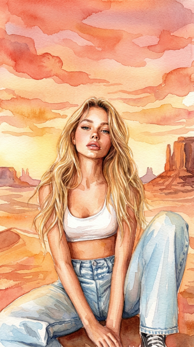 15 Desert Sunset Wanderer - Adventure Prompt