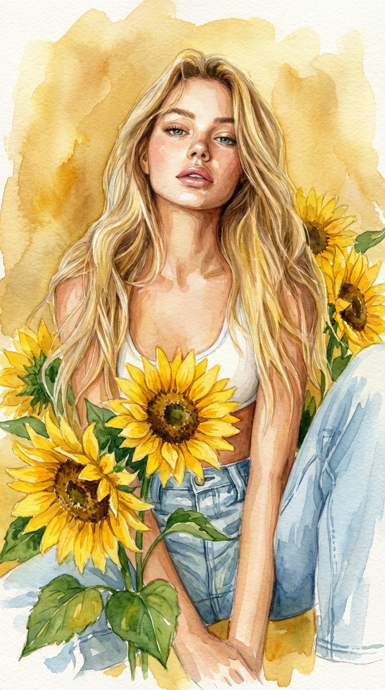 4 Sunflower Warmth - Garden Prompt