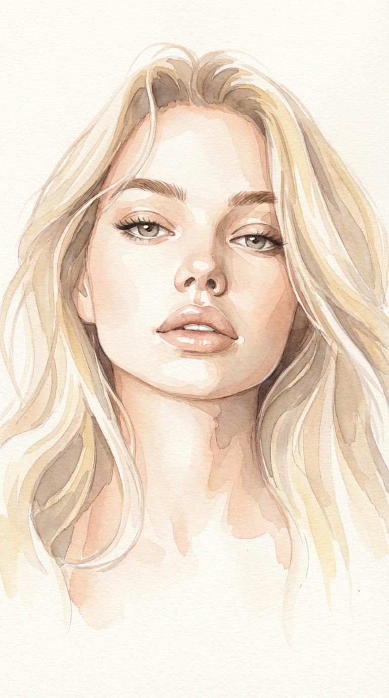 9 Minimal Studio Watercolor - Beauty Prompt