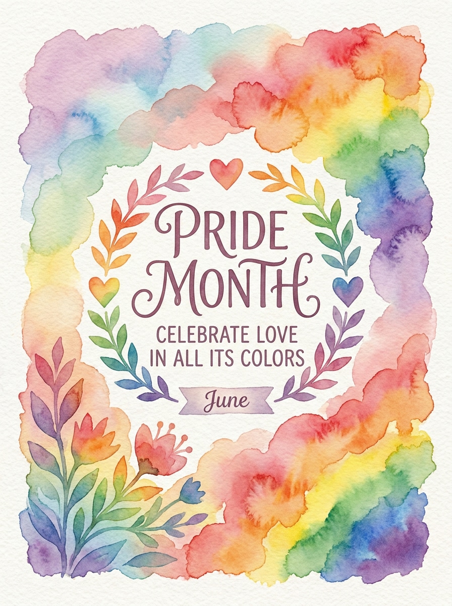 Watercolor Rainbow Art
