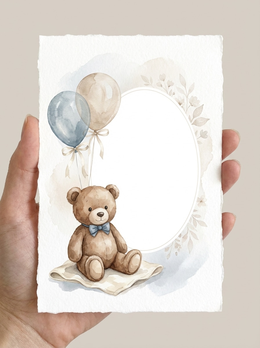 Watercolor Teddy Bear
