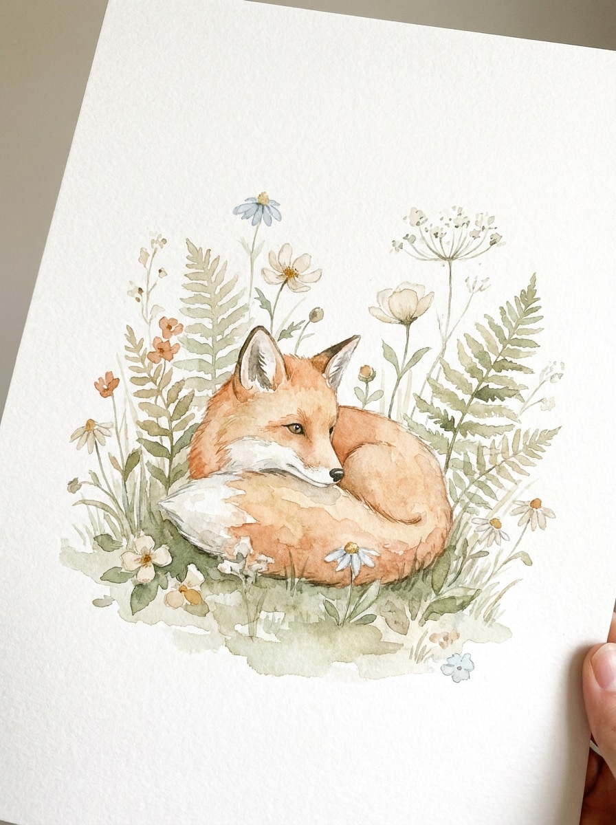 Watercolor Woodland Animal