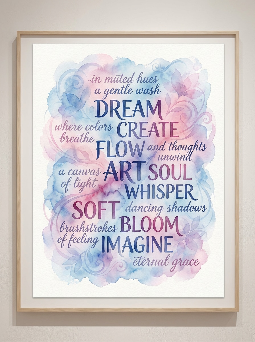 Watercolor Word Art
