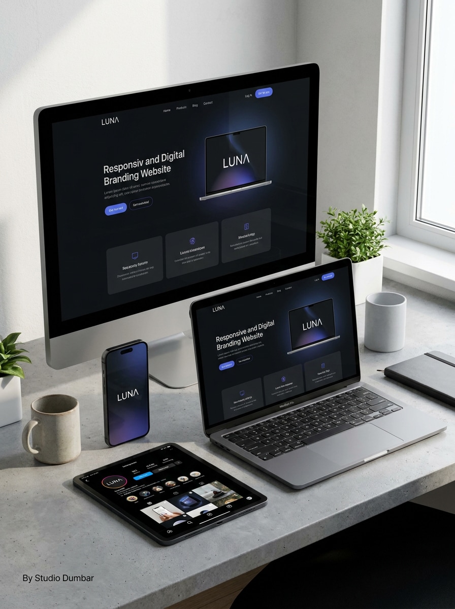 Website and Mobile Identity Mockup