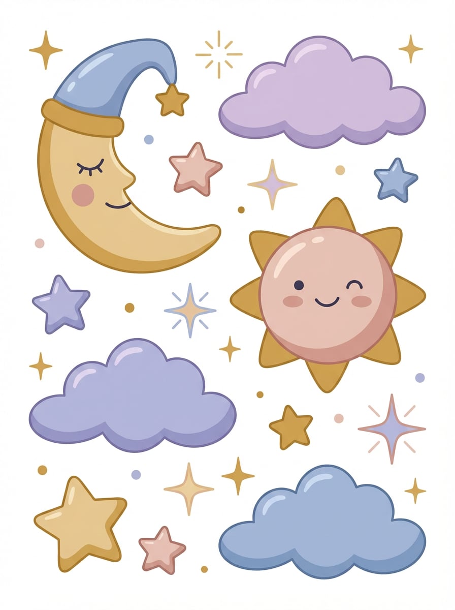 Whimsical Celestial Icons