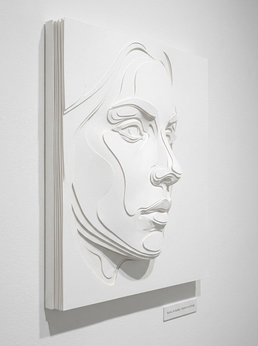 White-on-White Relief Papercut
