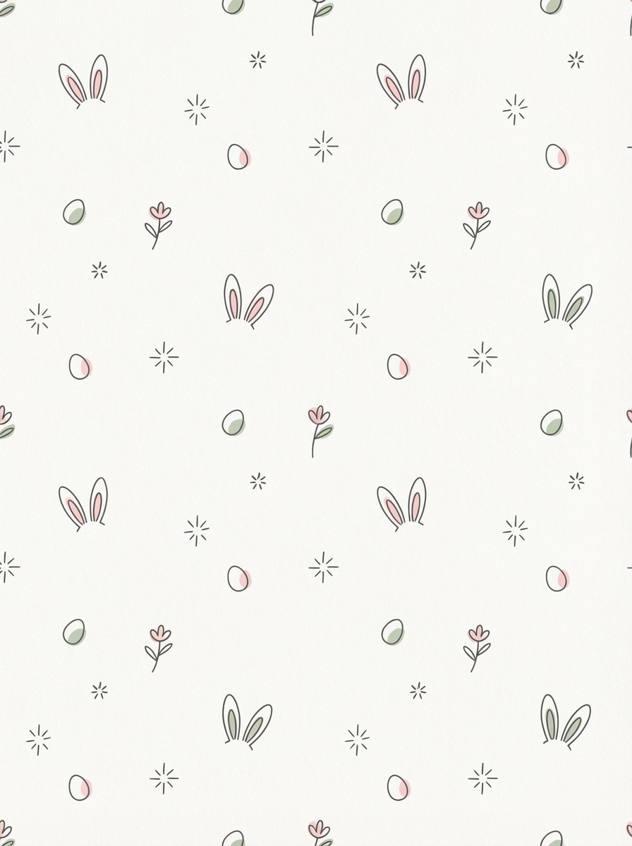 White space bunny icons Easter background