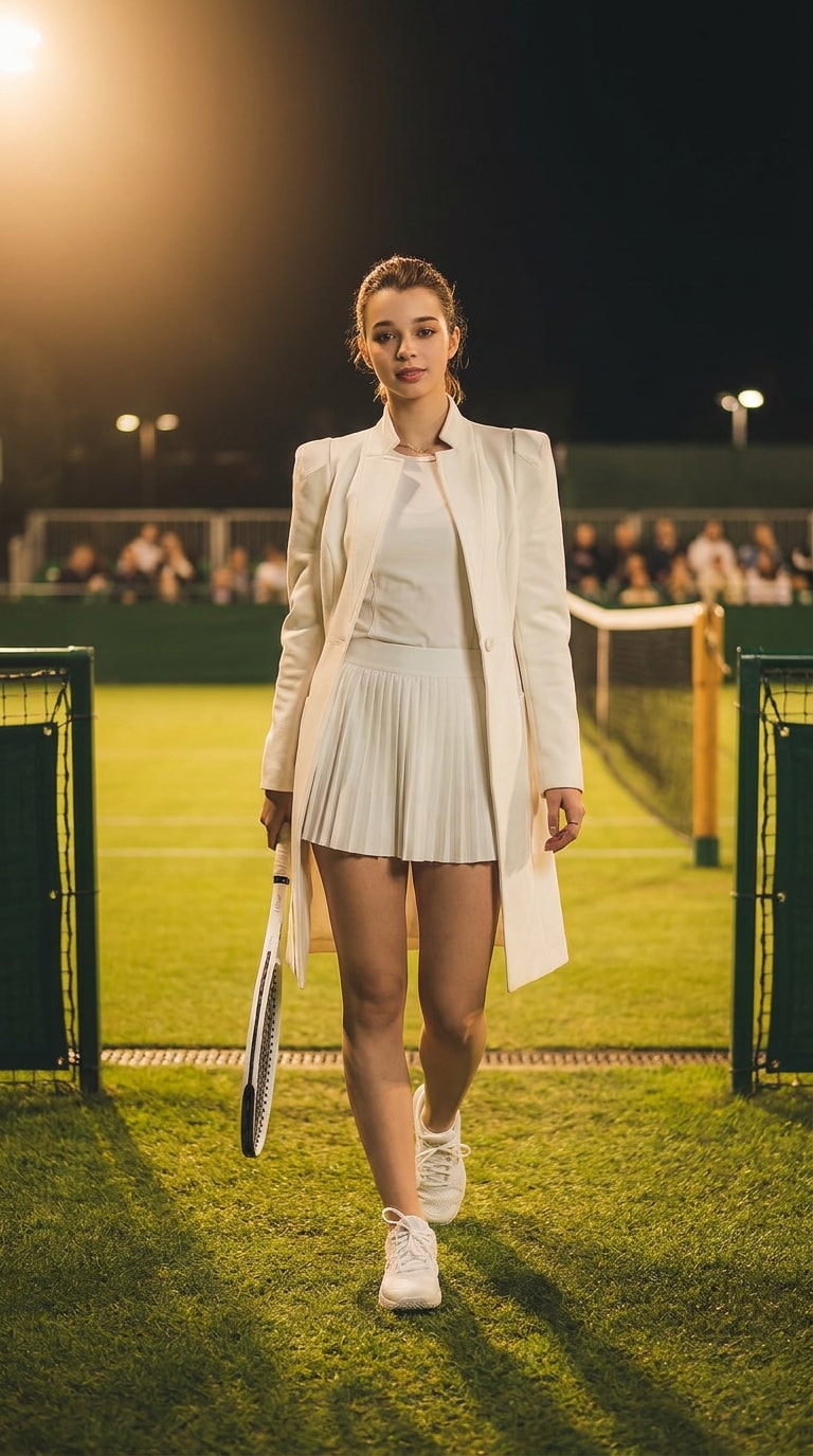 Tennis walk-on outfit AI fashion prompt