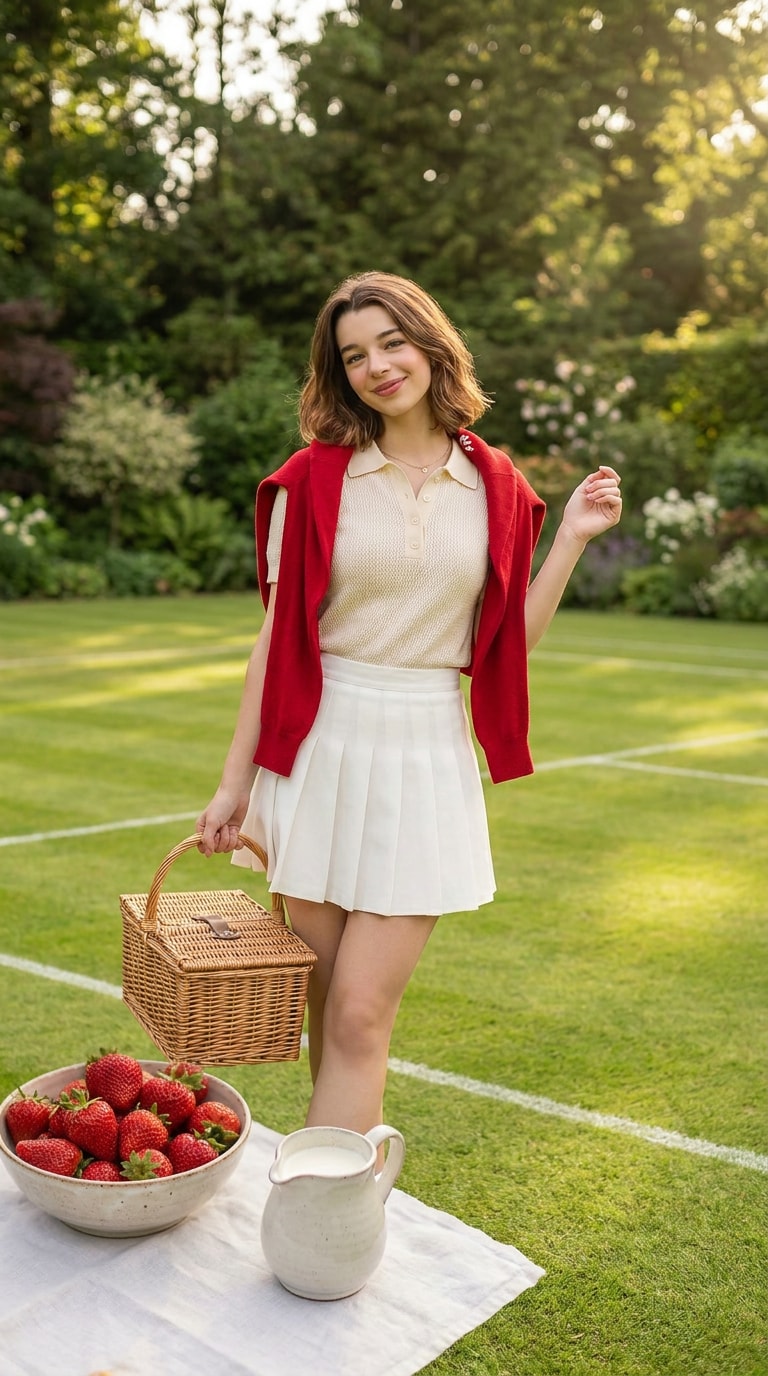 AI tennis outfit prompt example for summer fashion image