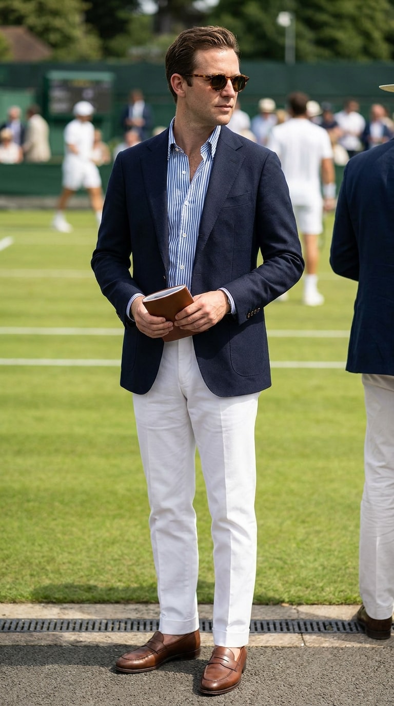 Smart casual Wimbledon outfit prompt