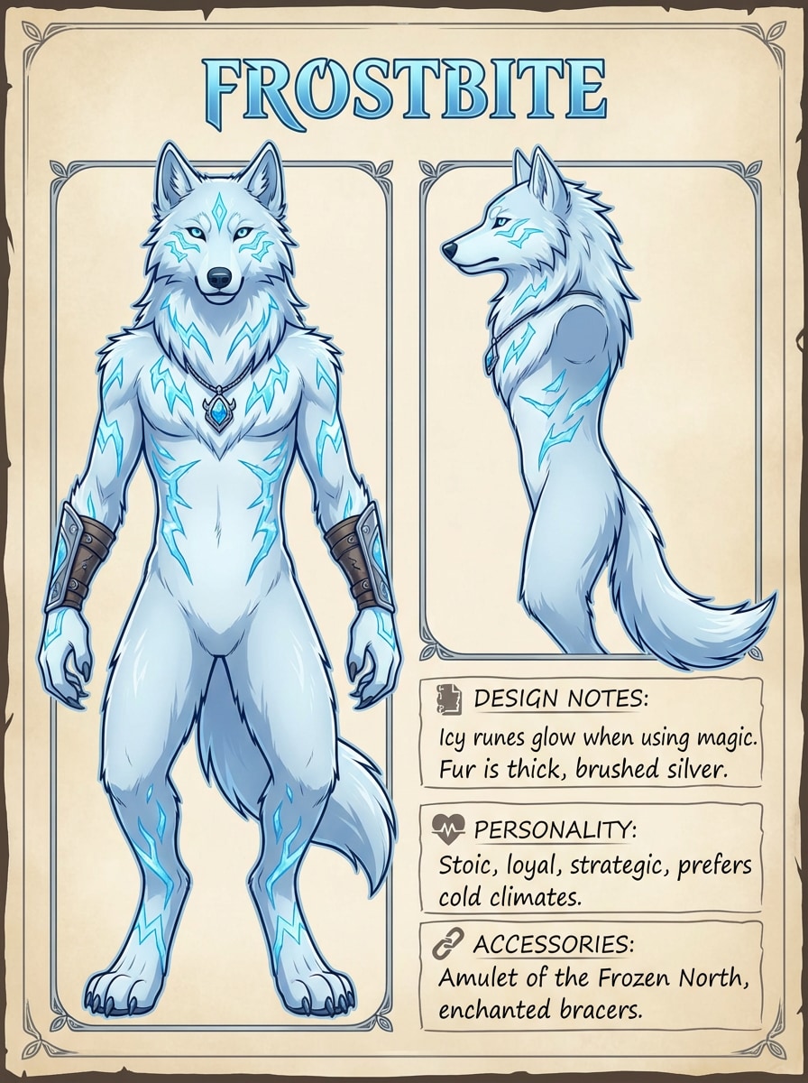 Wolf OC Character Sheet