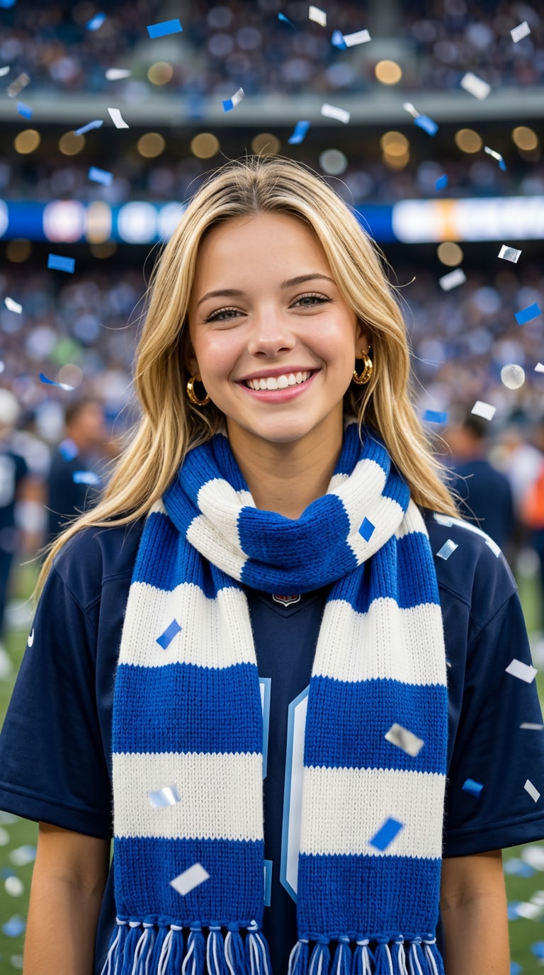 Scarf football fan avatar prompt