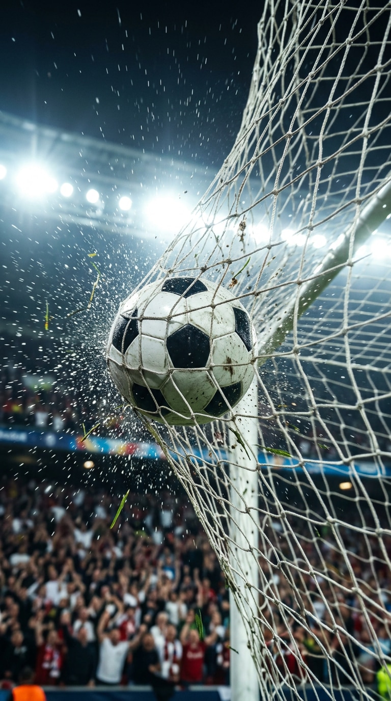 Net burst football goal impact prompt