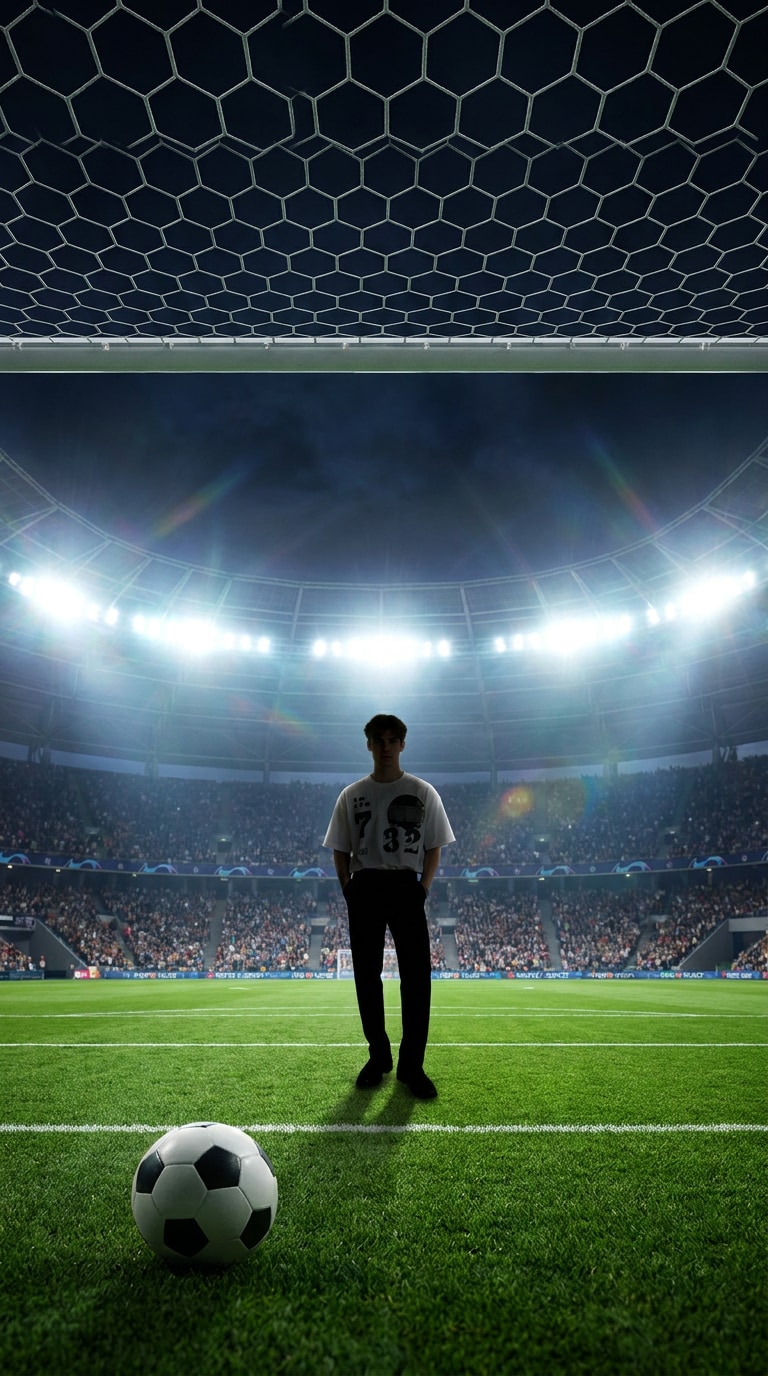 Behind the net goalkeeper wallpaper prompt