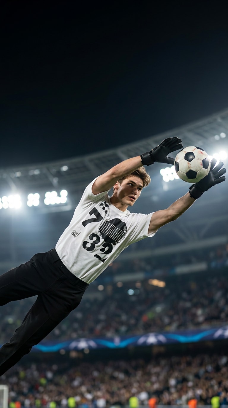 Goalkeeper YouTube thumbnail AI prompt