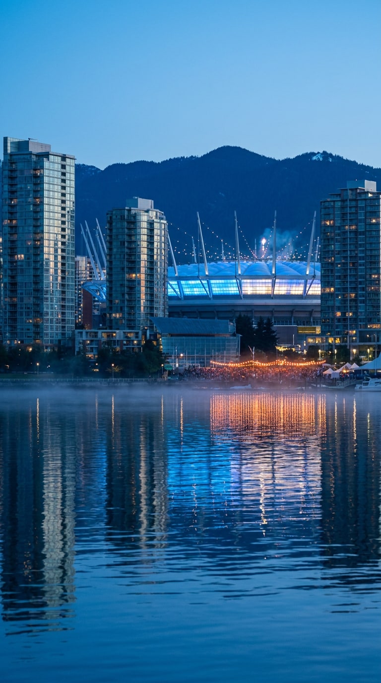 Vancouver stadium background AI prompt
