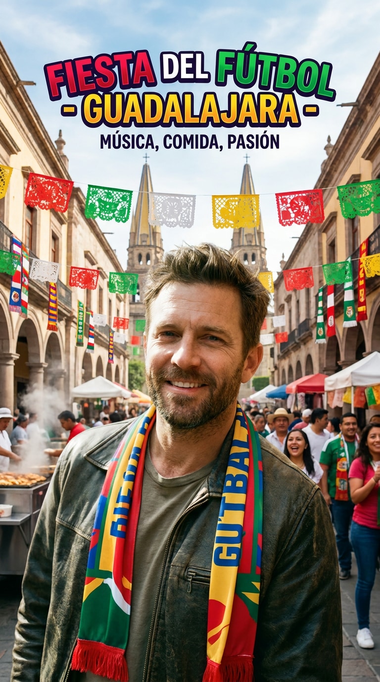 Guadalajara street party poster prompt