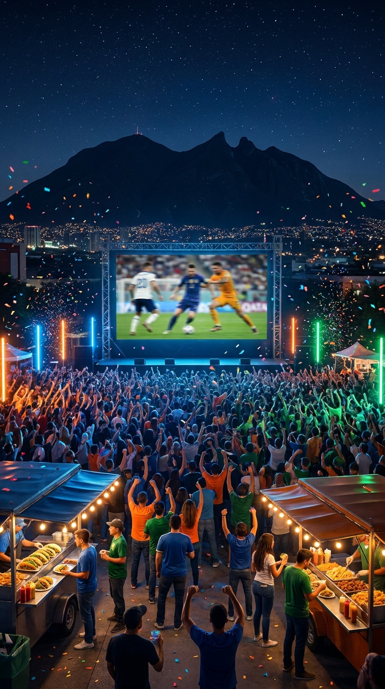 Monterrey mountain watch party poster prompt